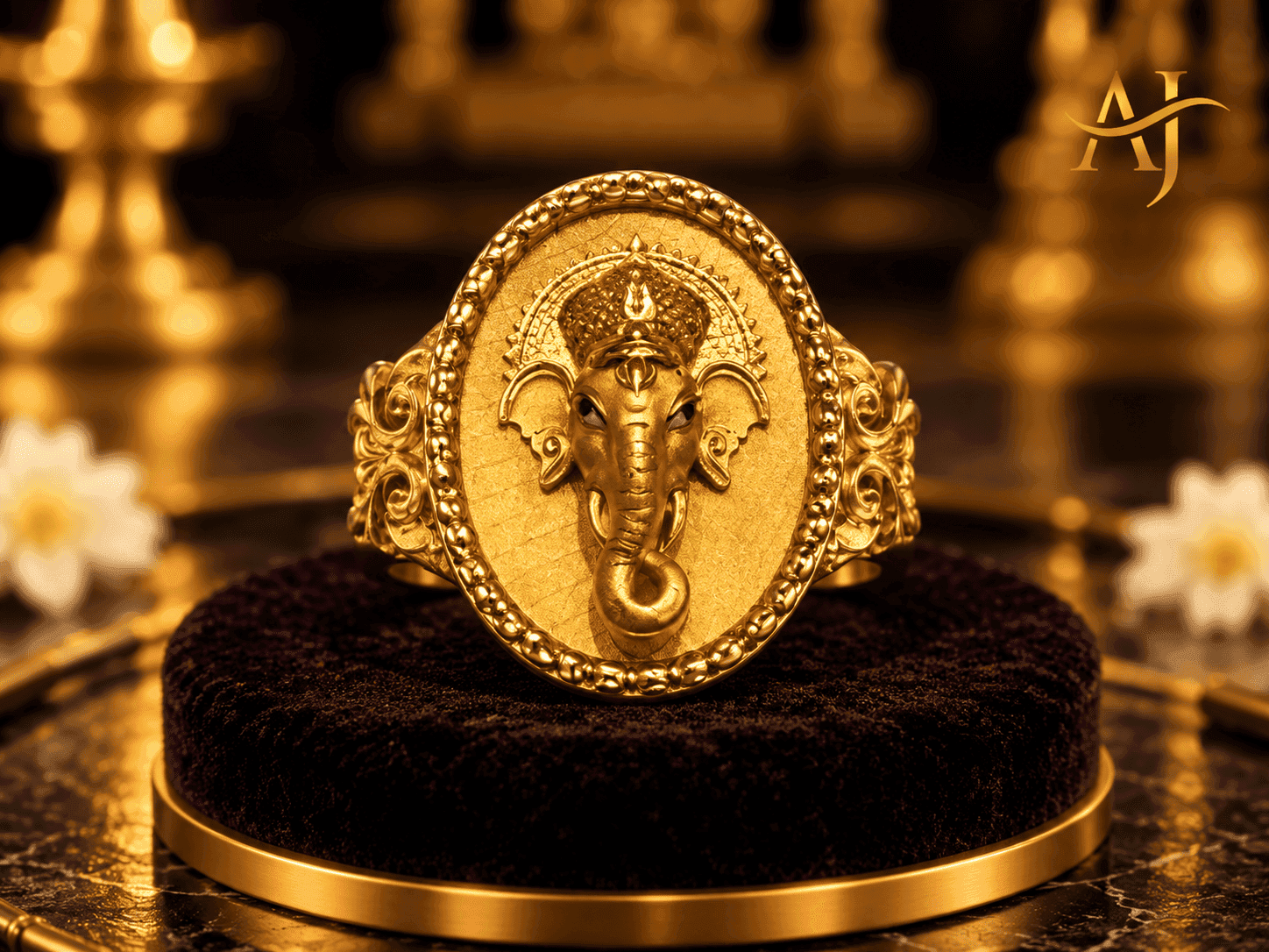 Sri Ganesha Divine Gold Temple Ring