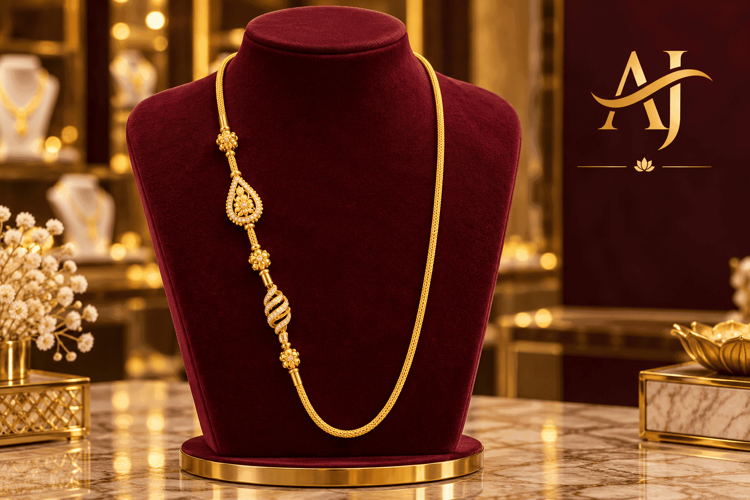 Elegant Gold Saradu Chain
